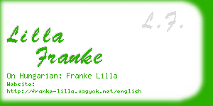 lilla franke business card